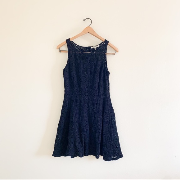 BB Dakota Renley Black Lace Fit & Flare Mini Dress - Picture 2 of 7